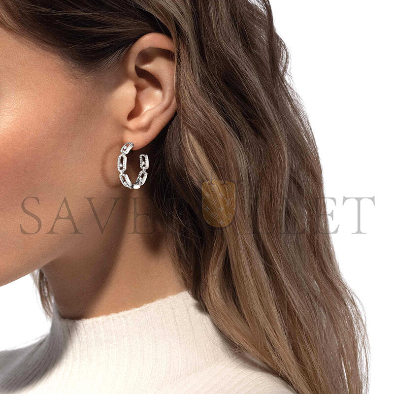 Mes1kaa paris move link sm hoop earrings 12716-wg